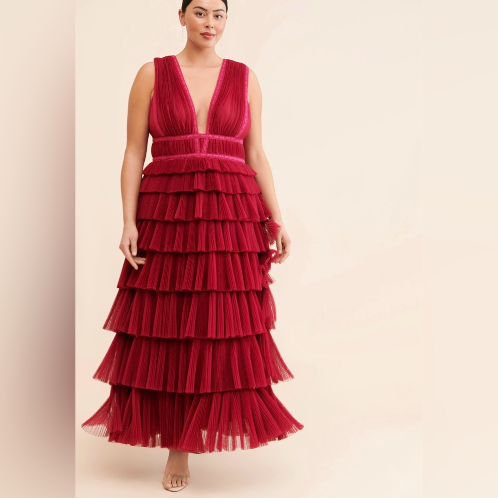Hutch Red Layered Maxi Dress